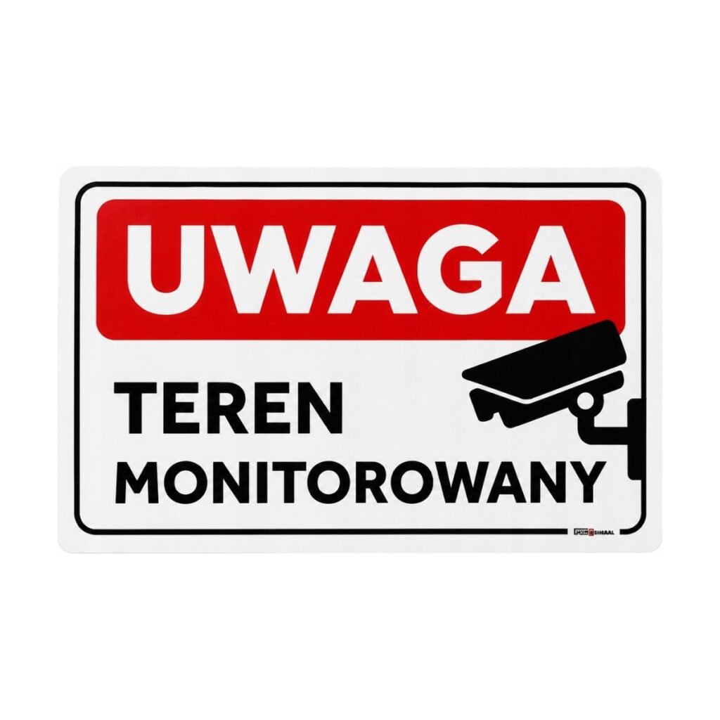 Tabliczka PCV Uwaga teren monitorowany